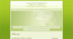 Desktop Screenshot of cascadefamilydentalcenter.com